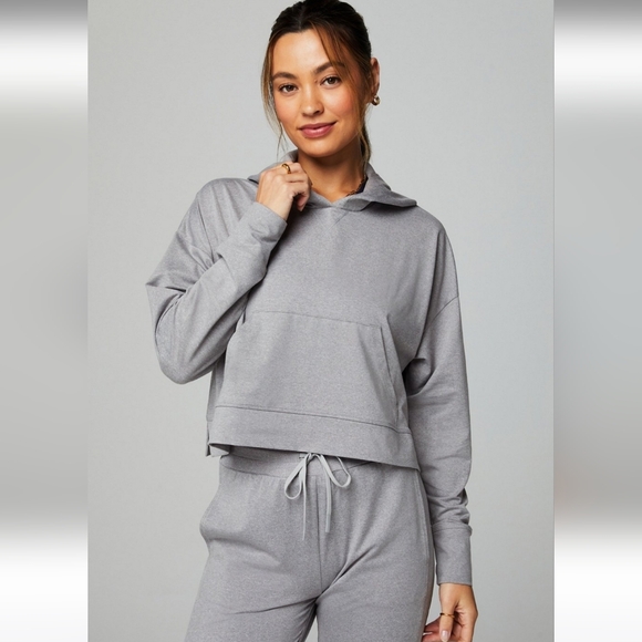 Fabletics Tops - Fabletics Cloud Jersey Cropped Hoodie
